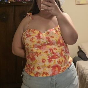 NWT Old Navy Size XXL Pink Floral Top